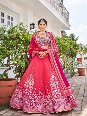 Radiant Rangoli Ensemble 2024: Kalyani Wedding Lehenga Choli by Kalpanas Creations