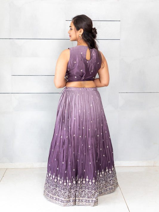 Desinger IndoWestern Collection By Kalpanas Creations Ombre Peplum Koti