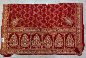 Rust Orange Dola Silk Saree new