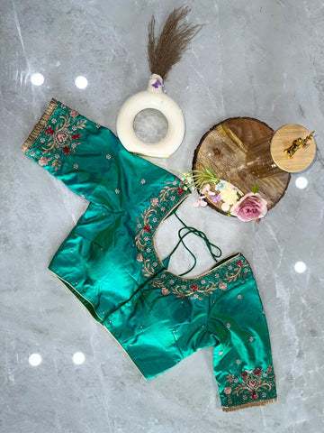 Silk Blouse with Zardosi Work 00005