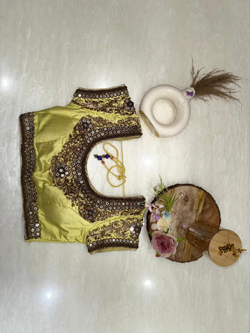 Silk Blouse with Hand Work 00005
