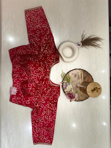Red Semi Silk Blouse 00005