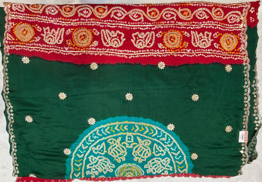 Bandhani Saree with Lambi Border