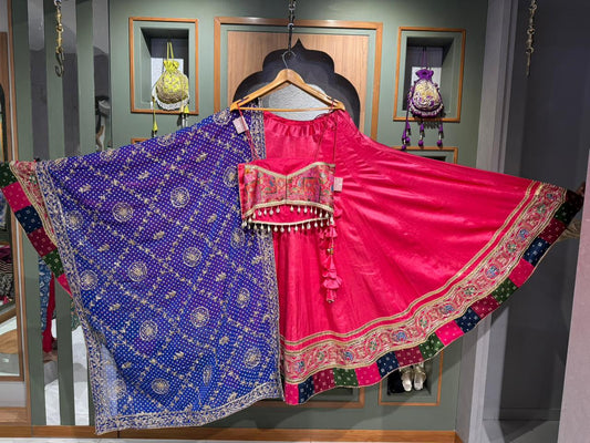 Spaghetti blouse, SJN Georgette vintage Duppata, PRM Chaniya Gajji