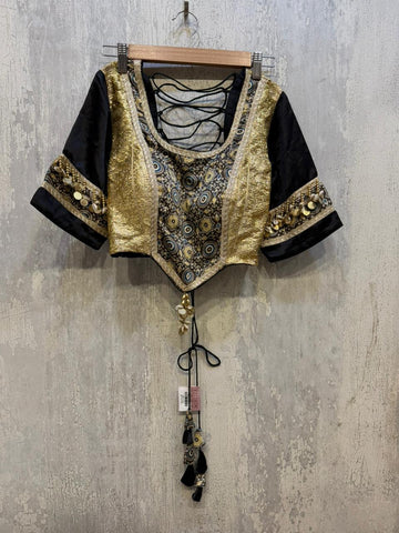 Black Modal Silk Blouse KC BLOUSE NEW