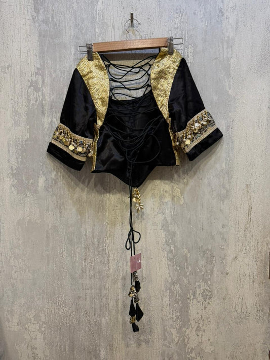 Black Modal Silk Blouse KC BLOUSE NEW