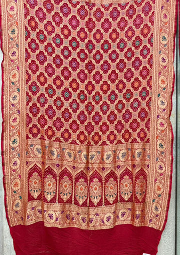 KC RED BANARASI DUPATTA