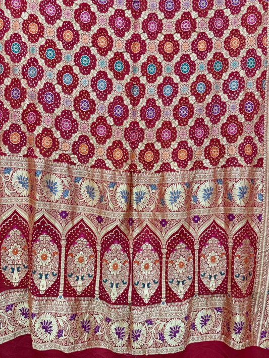 KC RED BANARASI DUPATTA