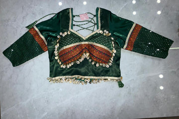Gaji Silk Kutchi Work & Kodi Coin Blouse KC  000591