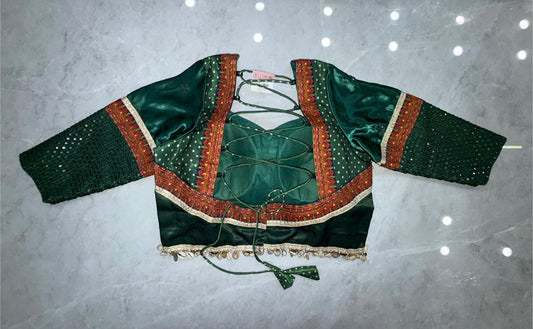 Gaji Silk Kutchi Work & Kodi Coin Blouse KC  000591