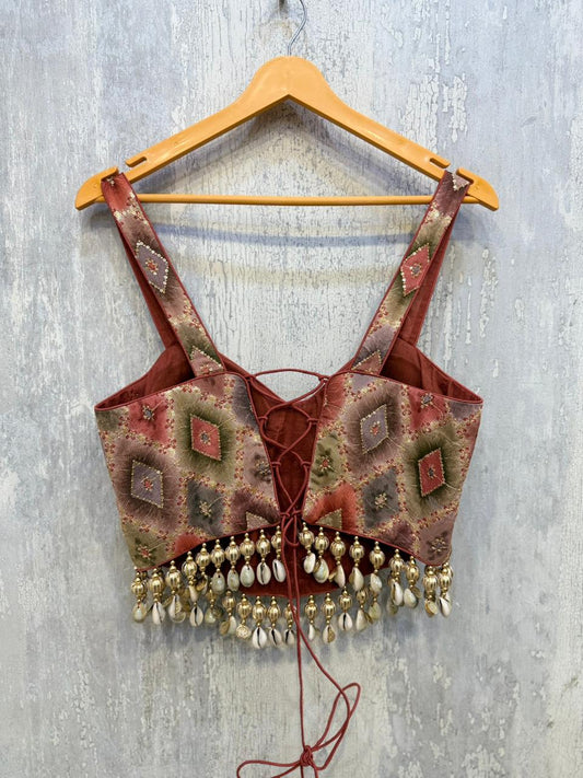 Bombay Silk with Kodi Coin Maroon BL KC 0005105