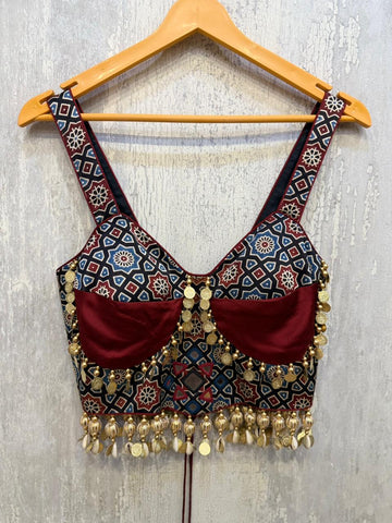 Silk Blouse with Real Mirror KC  0005105 New