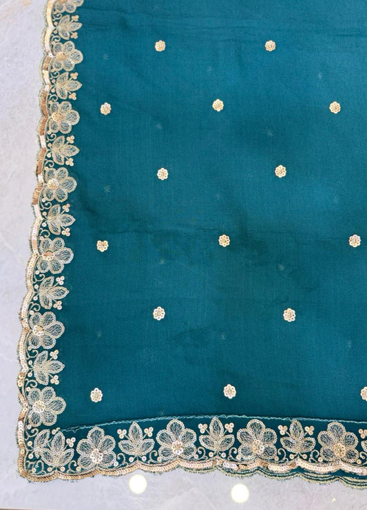 KC GREEN GEORGETTE DUP