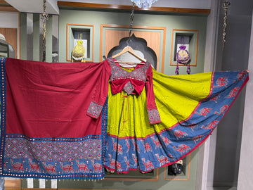 Cotton Chaniya Choli Set with Mirror Work