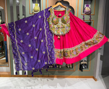 Rani & Blue Corset Chaniya Choli