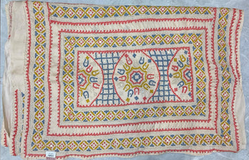 Cream Color Rabari Bharat with Mirror Katha Work Saree