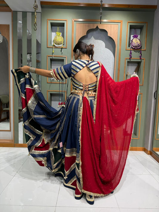 Blue Maroon Kodi Work Chaniya Choli (KC 0005120)