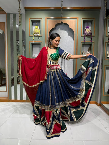 Blue Maroon Kodi Work Chaniya Choli (KC 0005120)