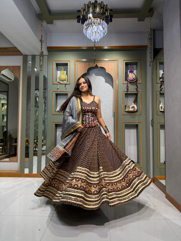 Cotton Kutchi Work Chaniya Choli