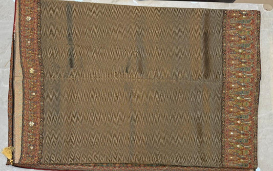 Beautiful Mustard Kim Khab Hand Work Saree
