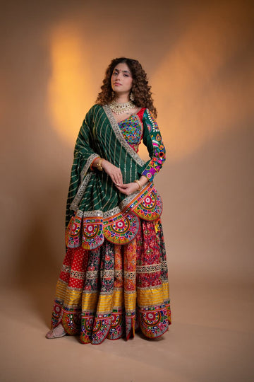 Designer Circle Bordering Navratri Chaniya Choli by Kalpana’s Creations