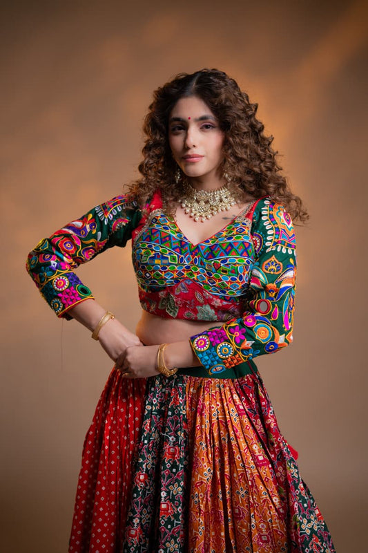 Designer Circle Bordering Navratri Chaniya Choli by Kalpana’s Creations