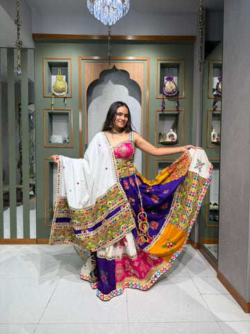 Designer Multi-Color Cotton Corset Chaniya Choli
