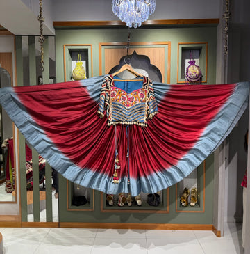 Garba Heritage Designer 12-Meter Ombre Modal Silk Chaniya Choli