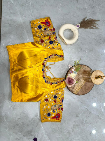 DM 00005 Yellow handwork Blouse